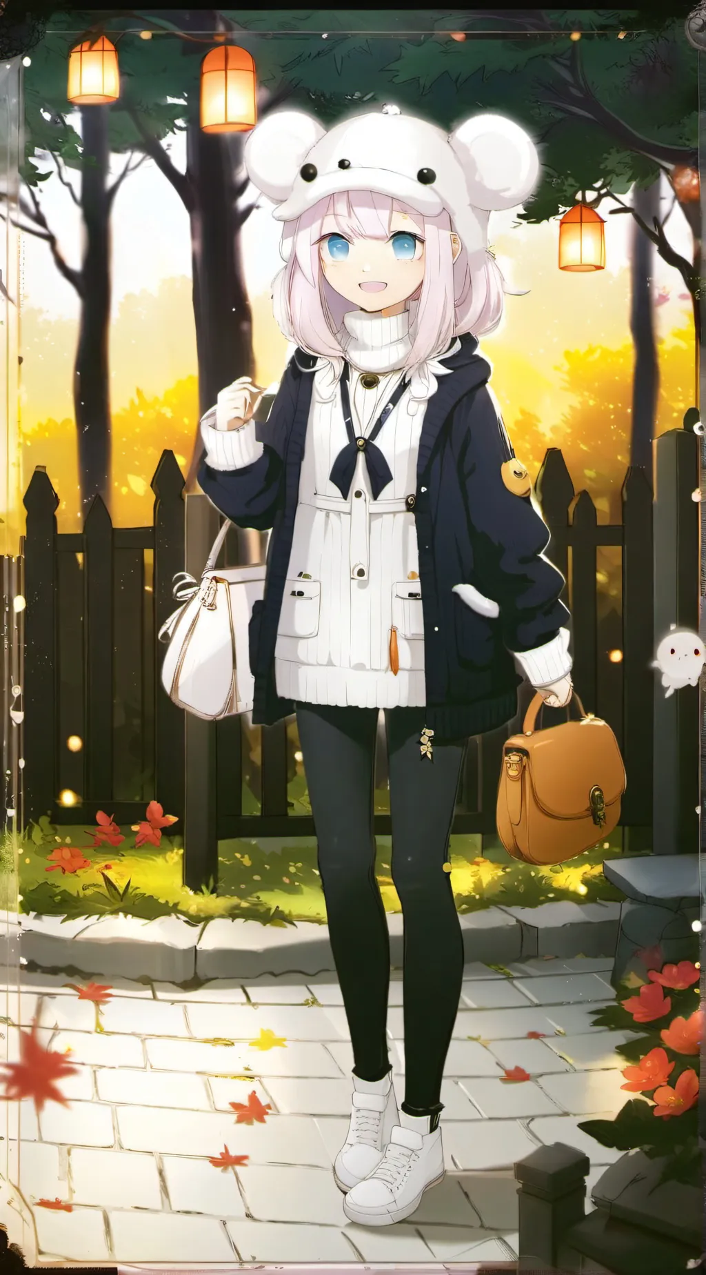 ai character: Cute girlfriend  background