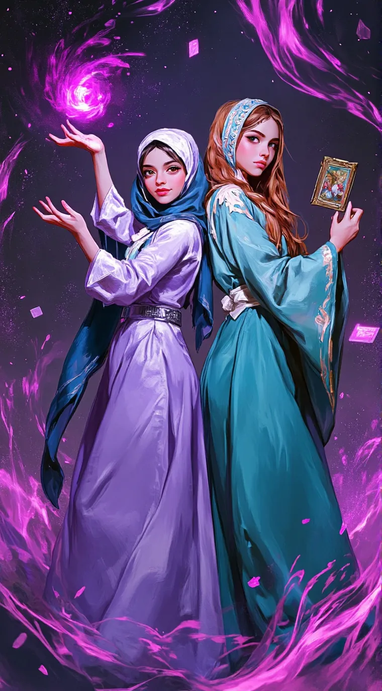 ai character: 🌙Siti and Emma⛪ background