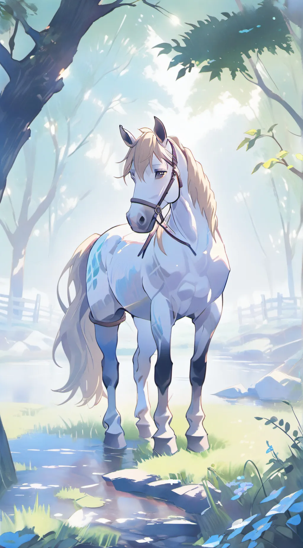 ai character: horse life  background