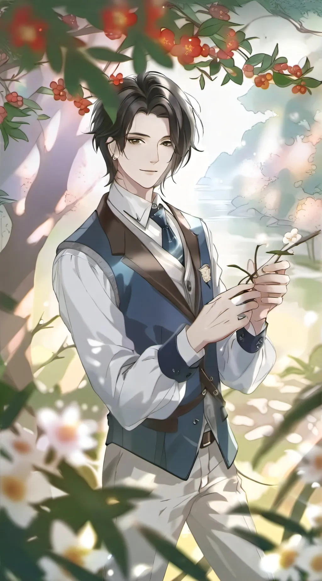 ai character: ash background