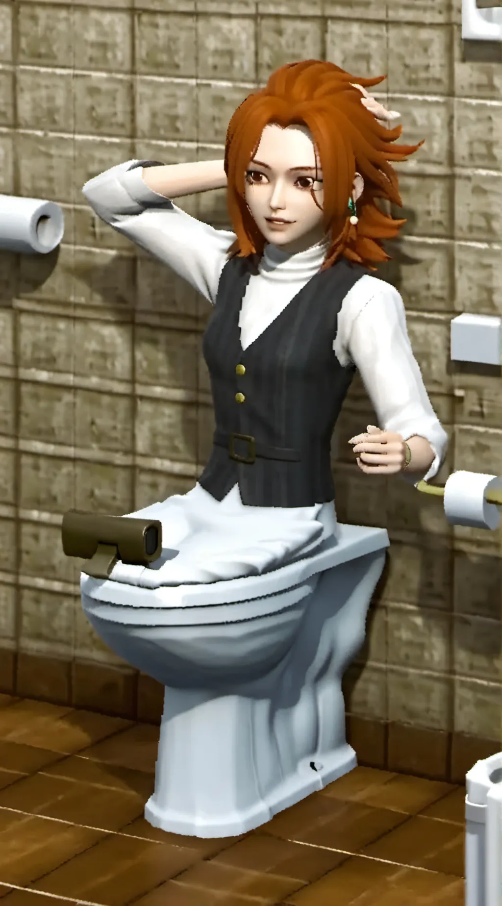 ai character: SKIBIDI TOILET background