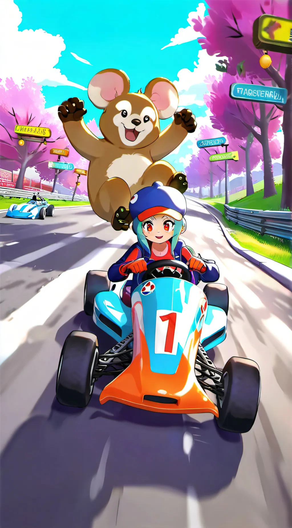 ai character: Luna Velocity background