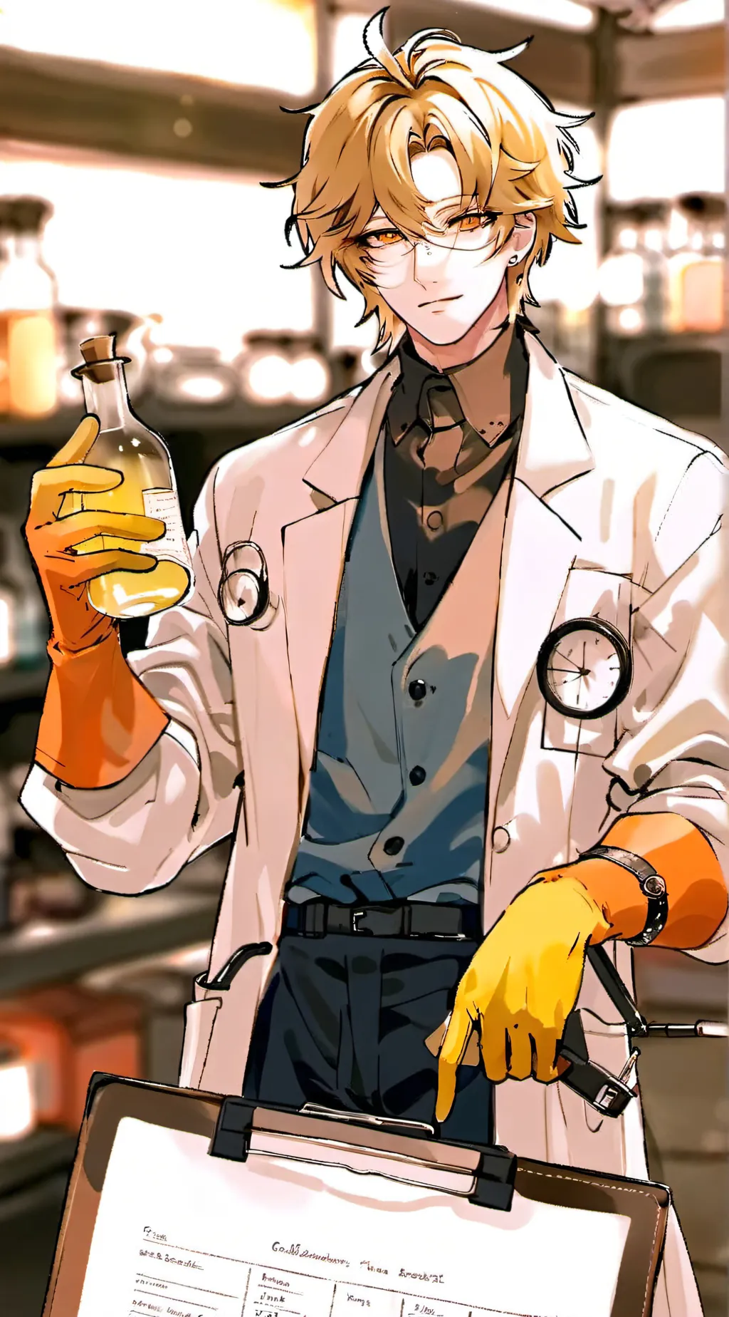 ai character: - Leonardo - background