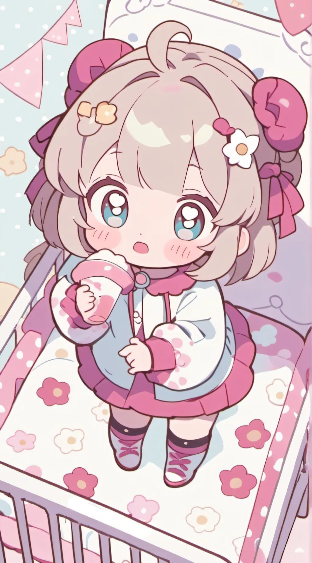 ai character: baby  background