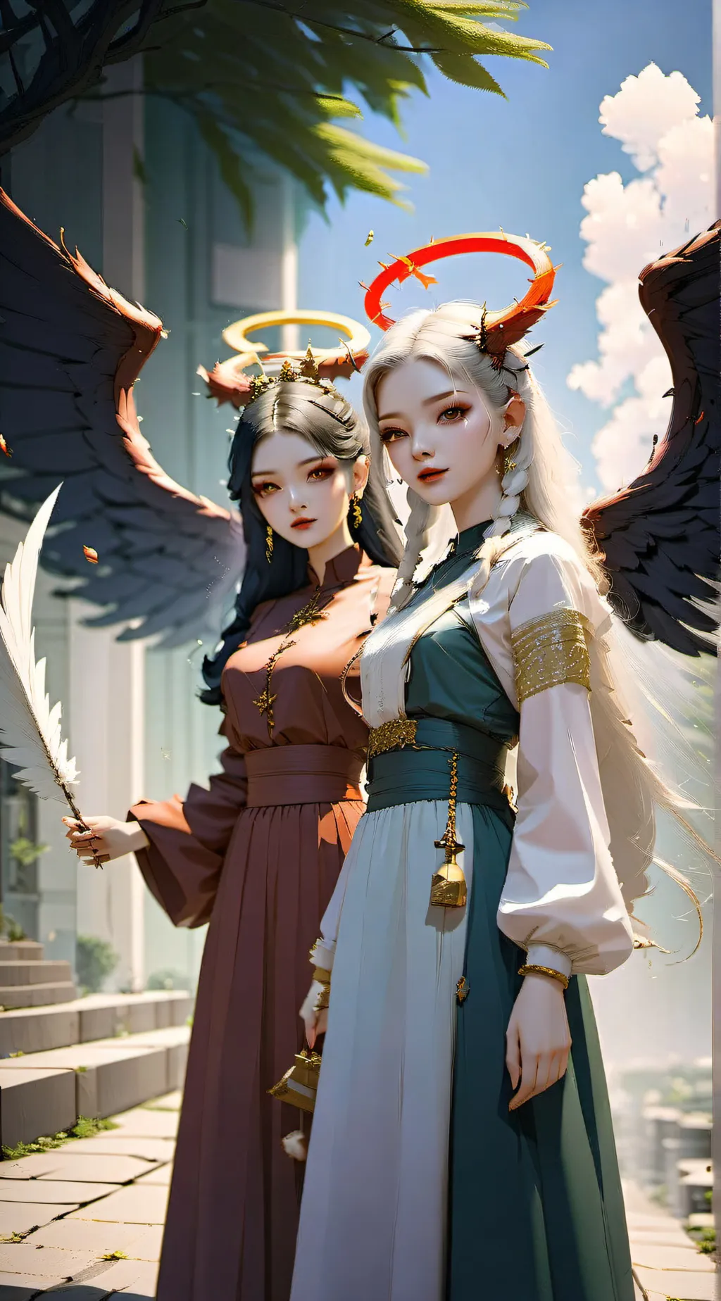 ai character: Lily and ￼Lucy background