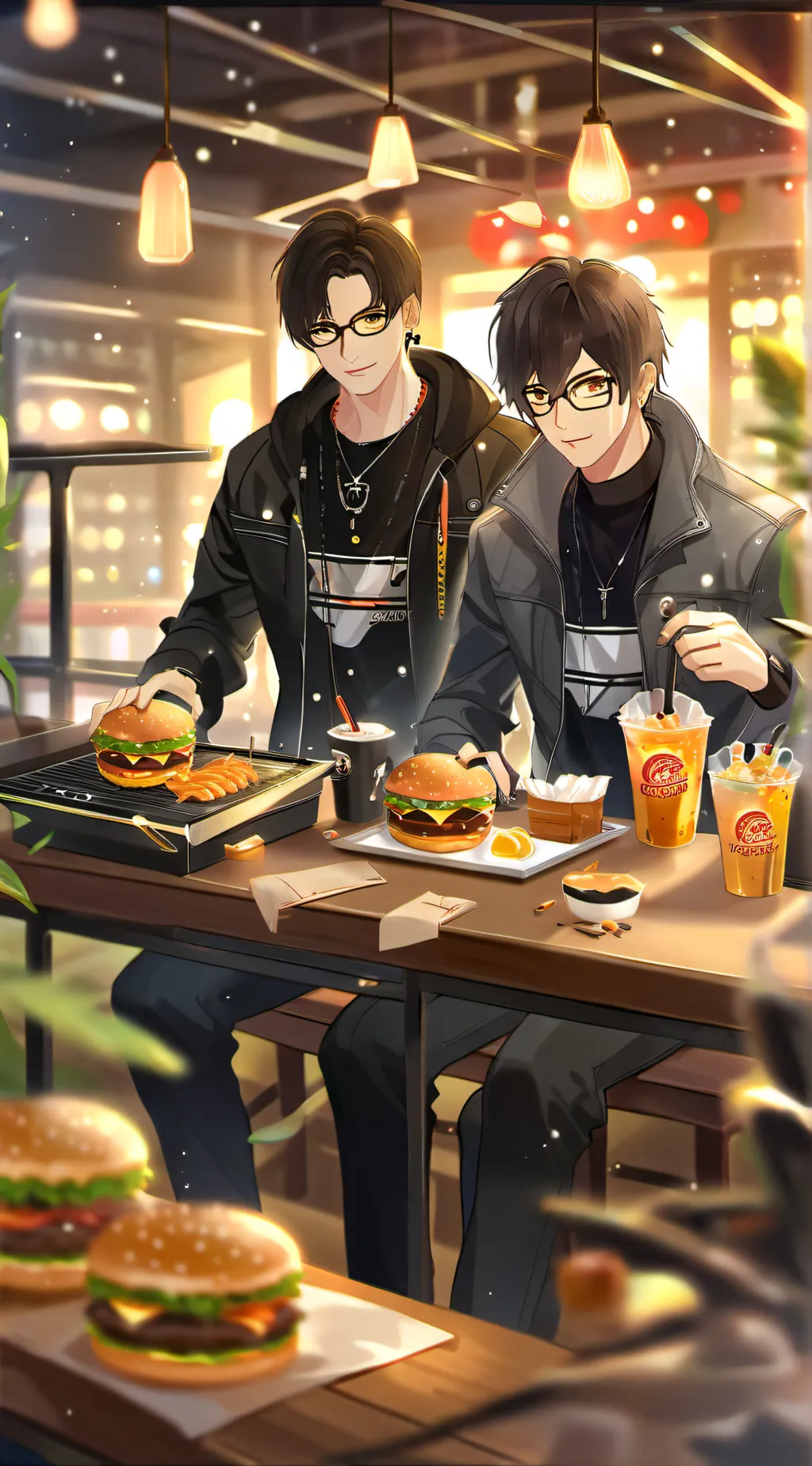 ai character: burger king background