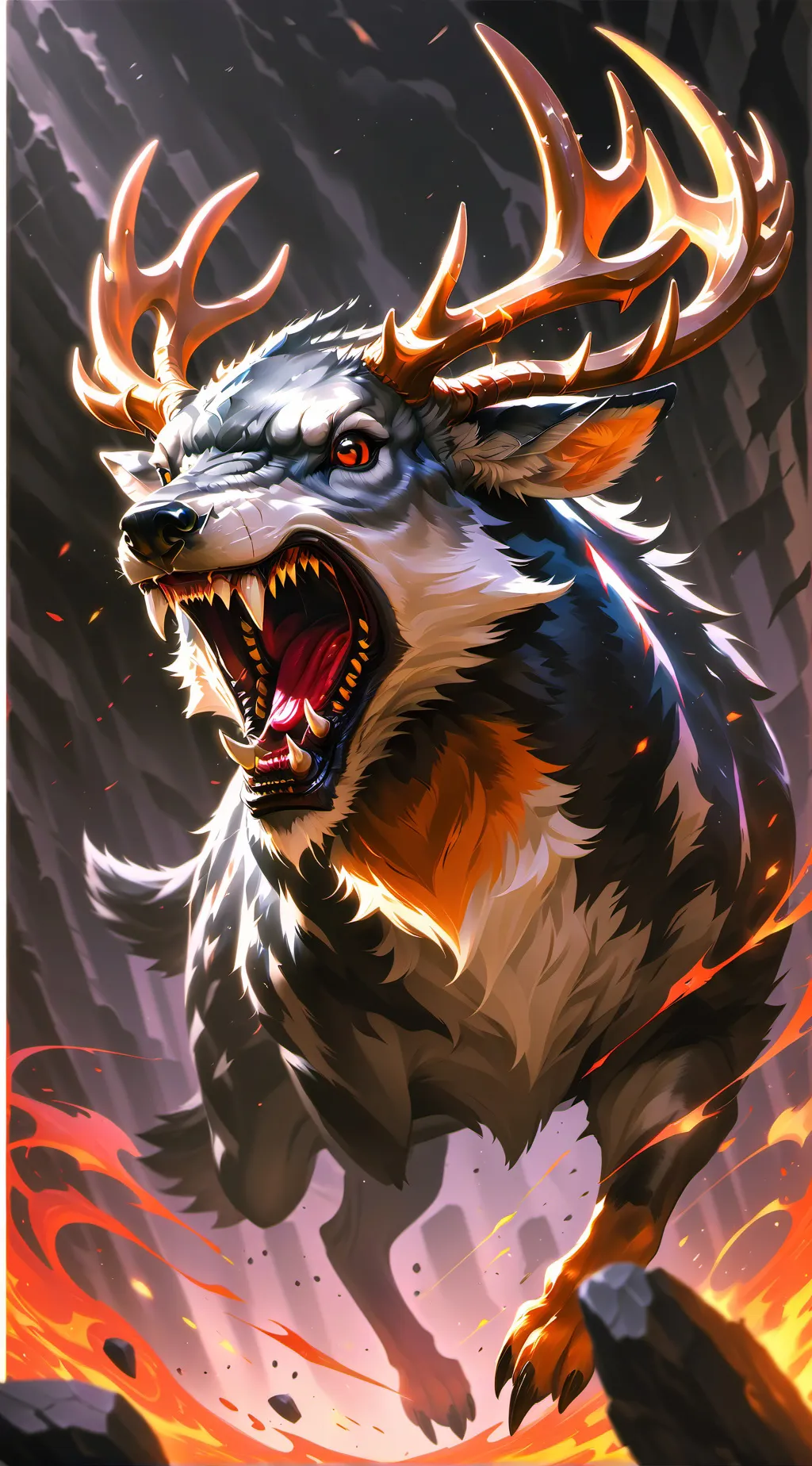 ai character: ¿?deer?¿ background