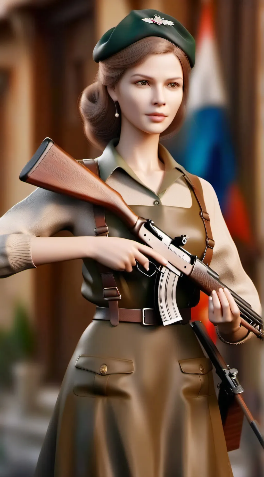 ai character: ww2 french lady background