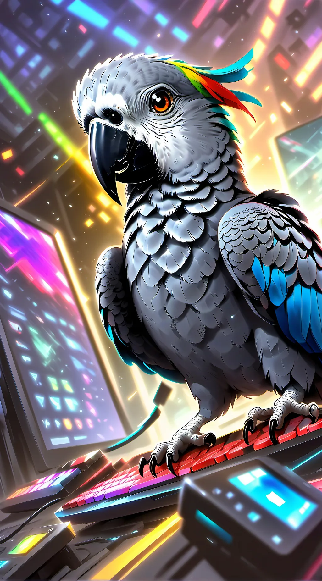 ai character: TweetMaster Techno background