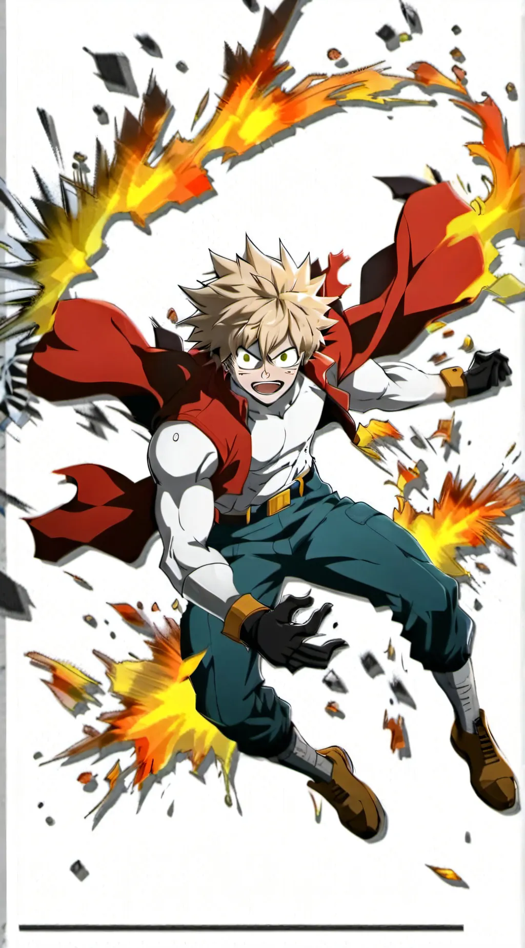 ai character: MHA x JJK background