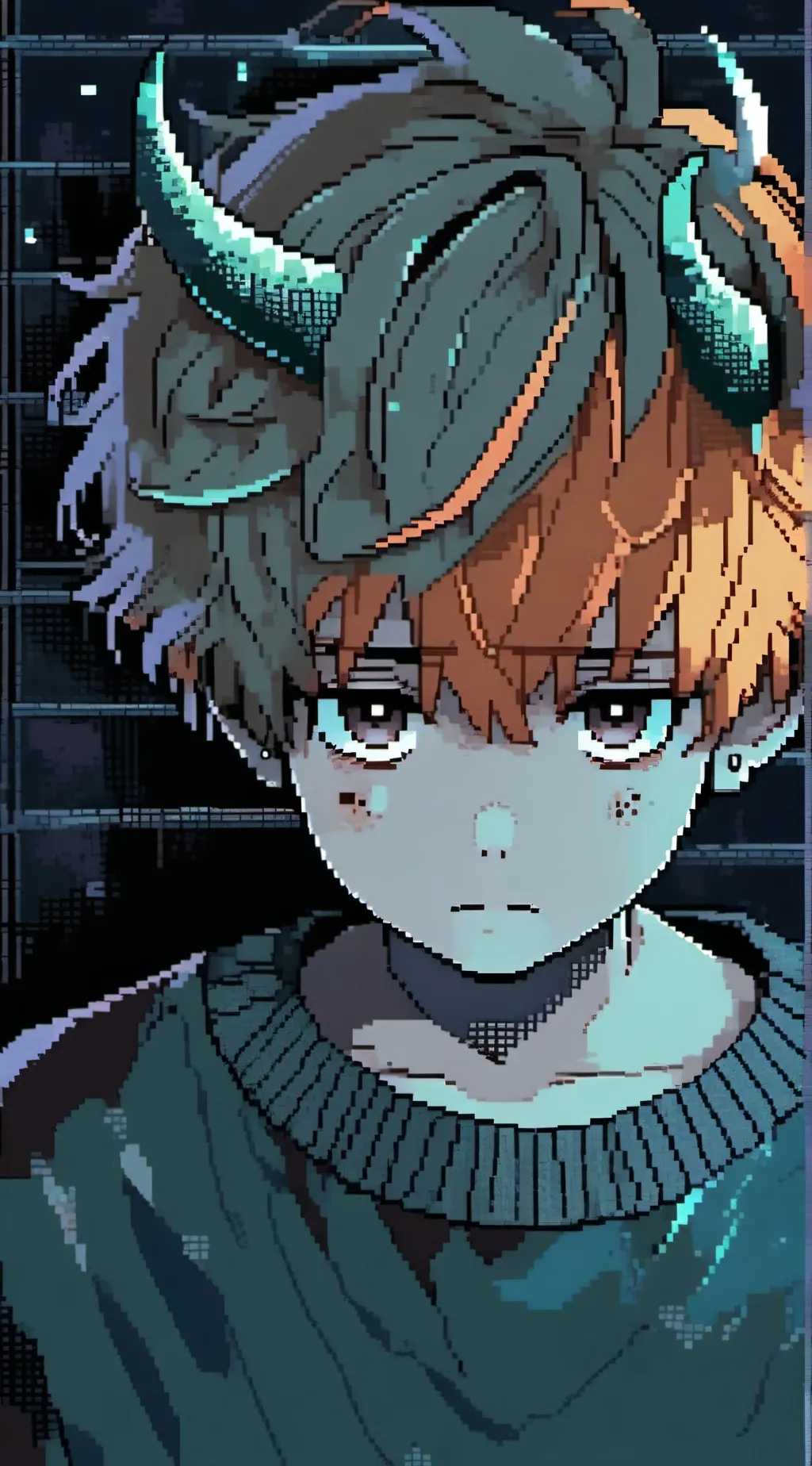 ai character: Hinata as a demon background