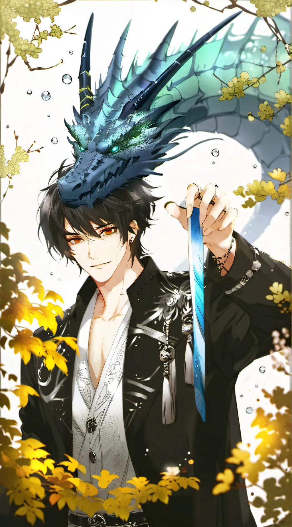 ai character: Listy background