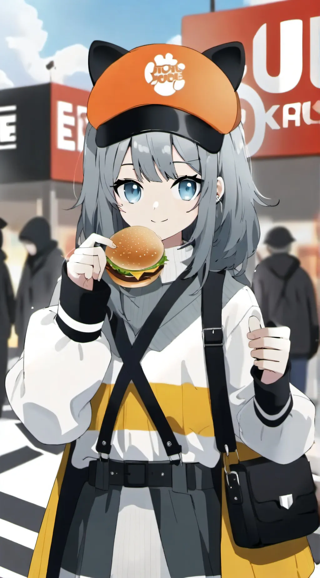 ai character: burger king background