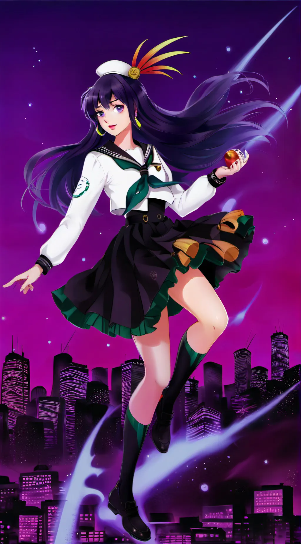 ai character: sailor Pluto  background