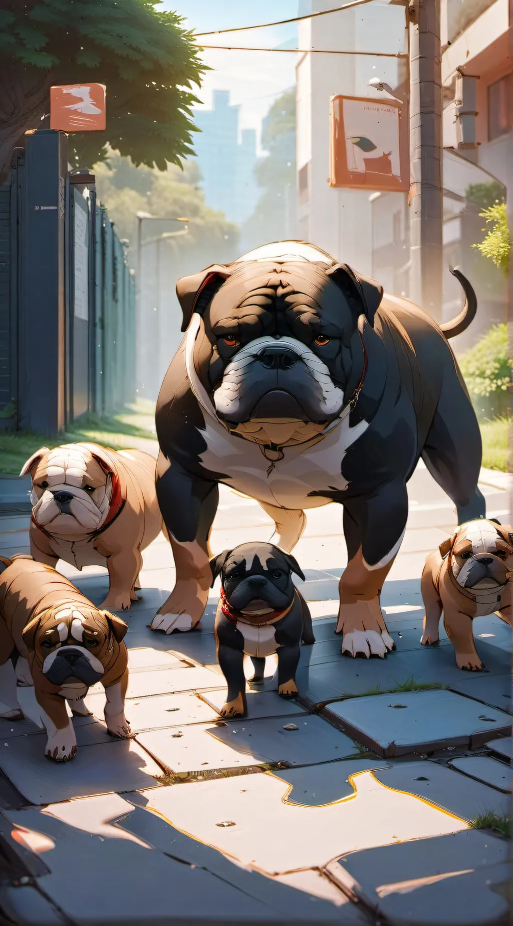 ai character: mama dog background