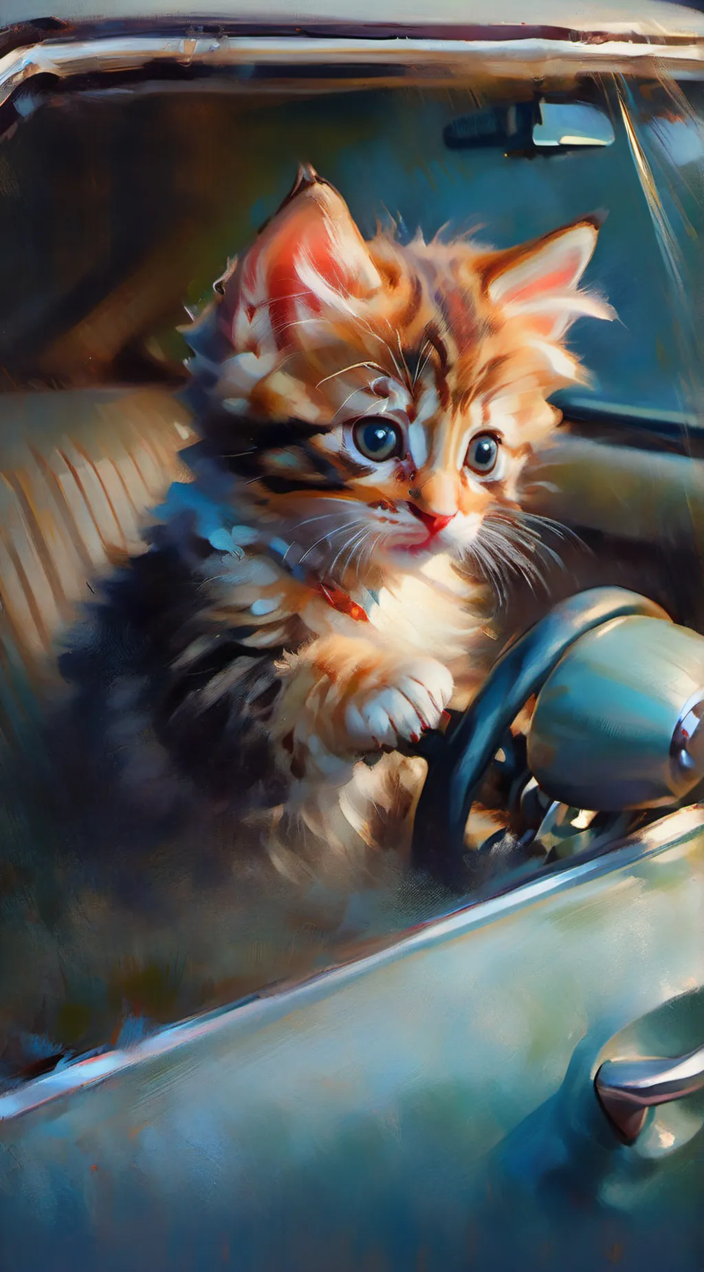 ai character: Bad kitten background