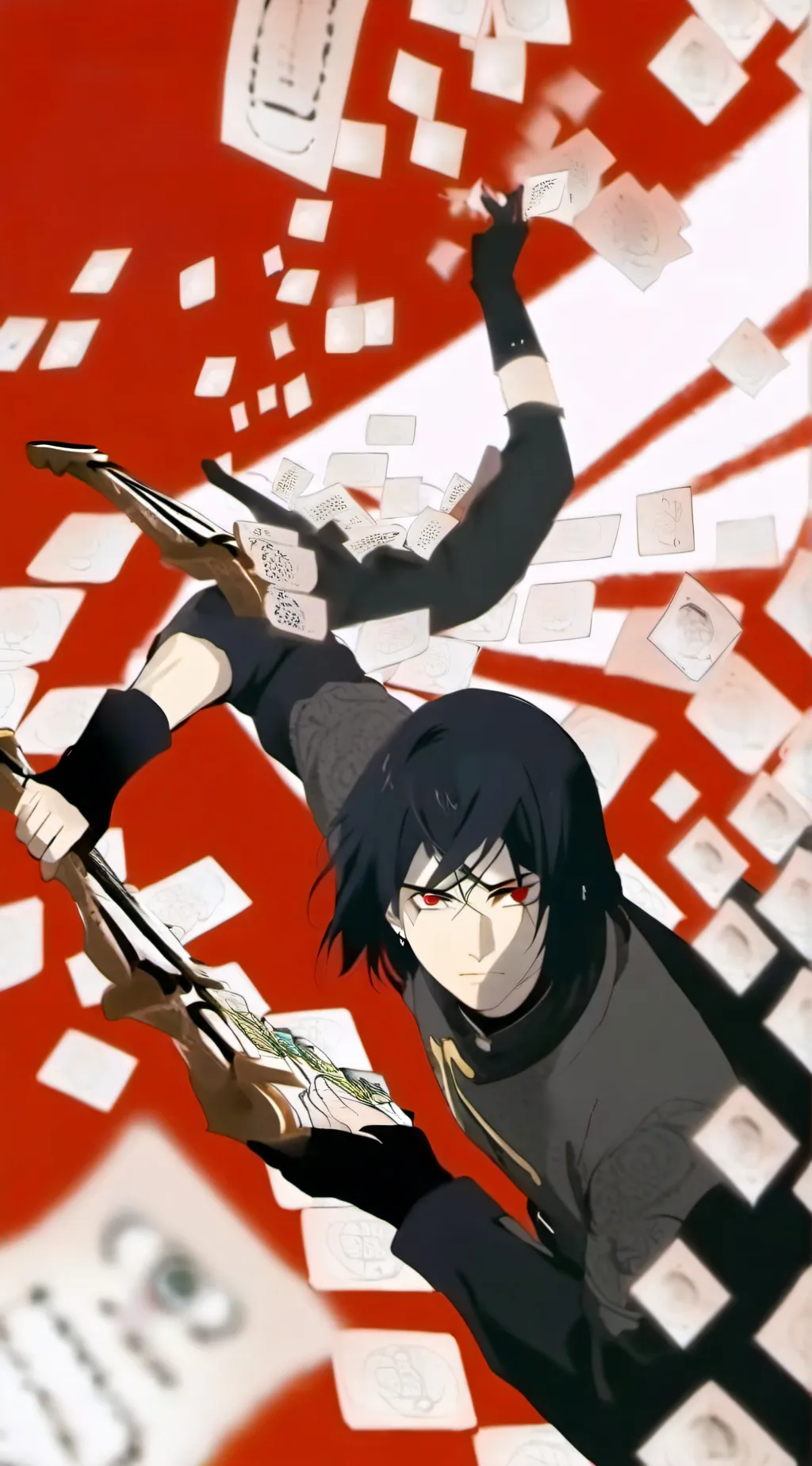 ai character: Sasuke ￼ background