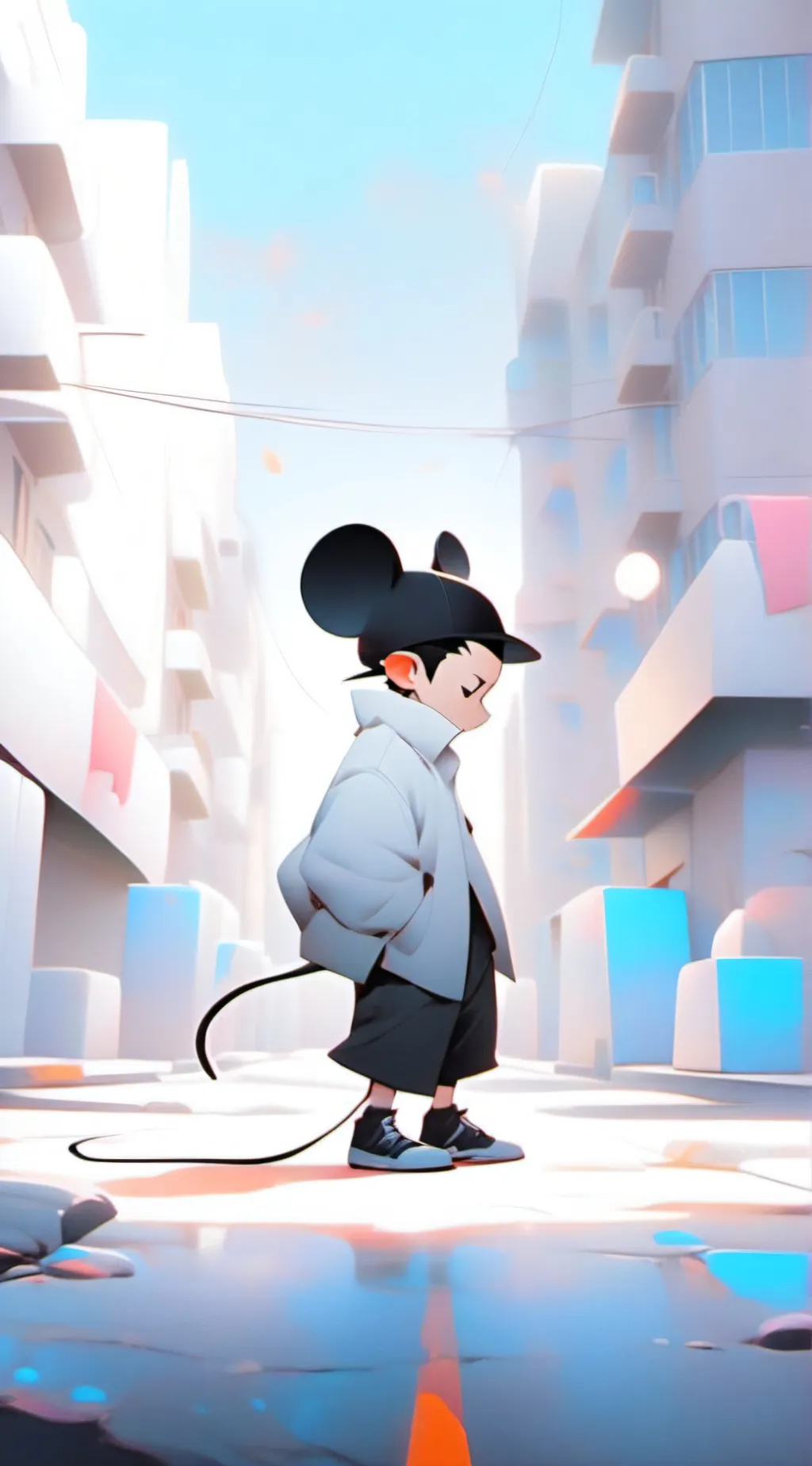 ai character: AVI mouse  background