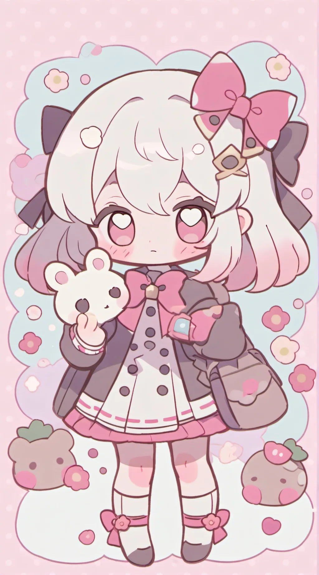 ai character: Kuromi  background