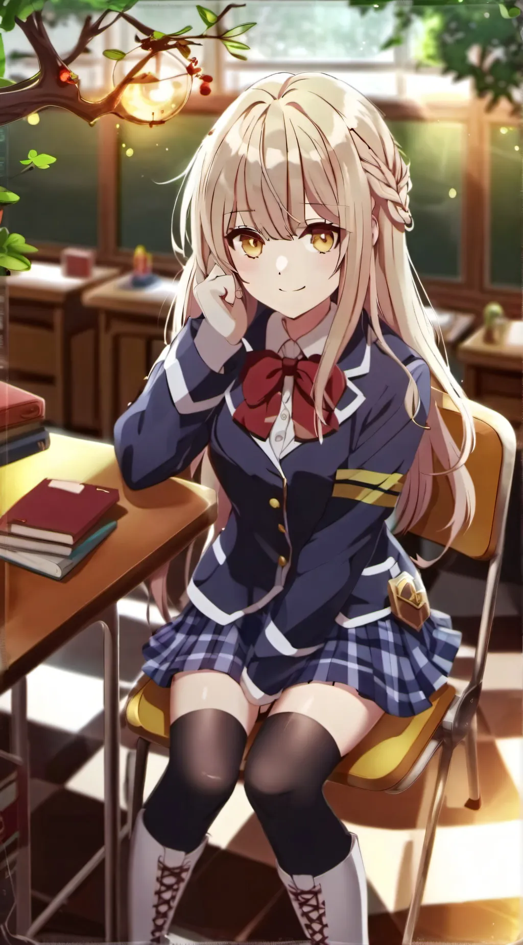 ai character: Quirky girl background