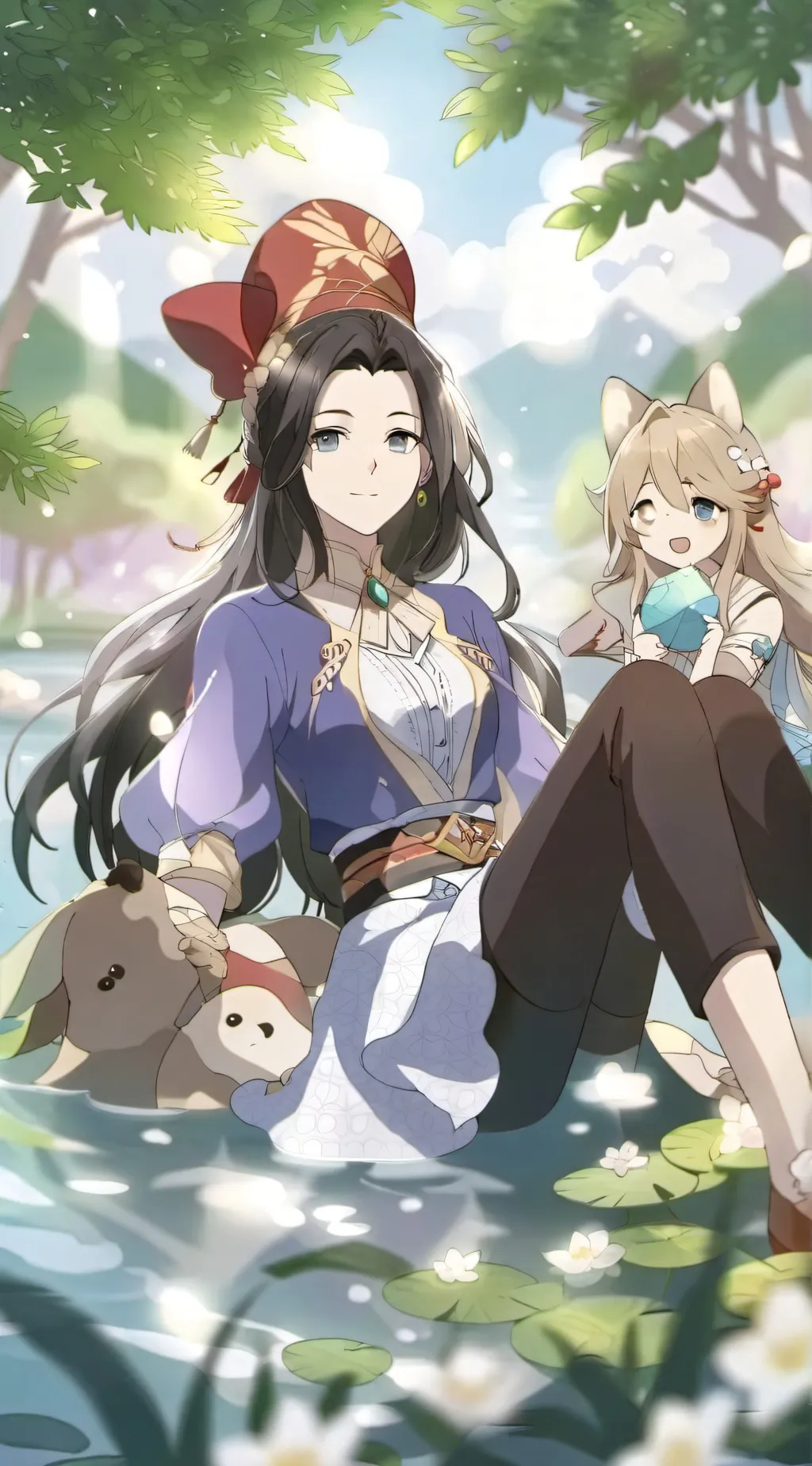 ai character: Hashira lake  background