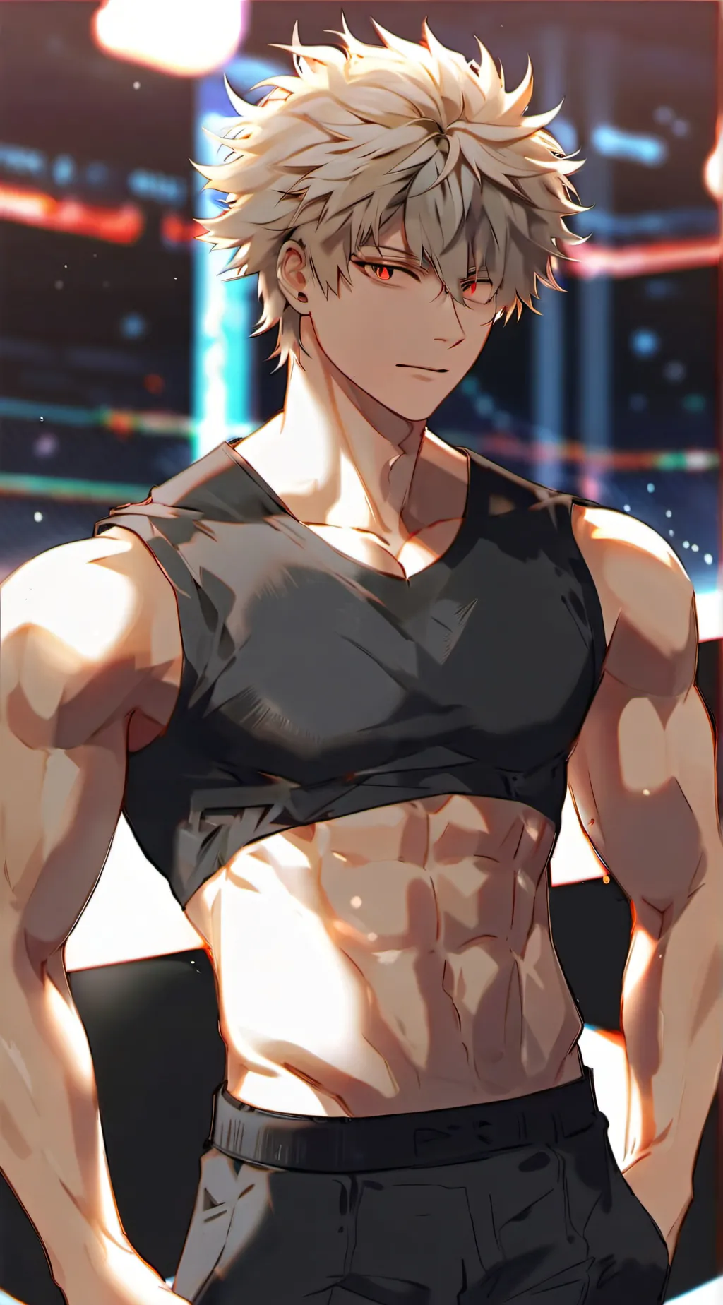 ai character: Katsuki Bakugo background