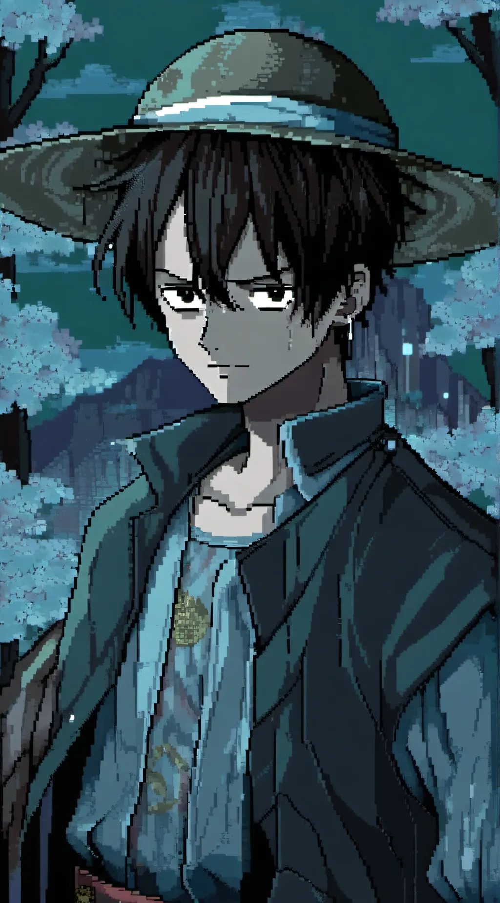 ai character: strawhat background