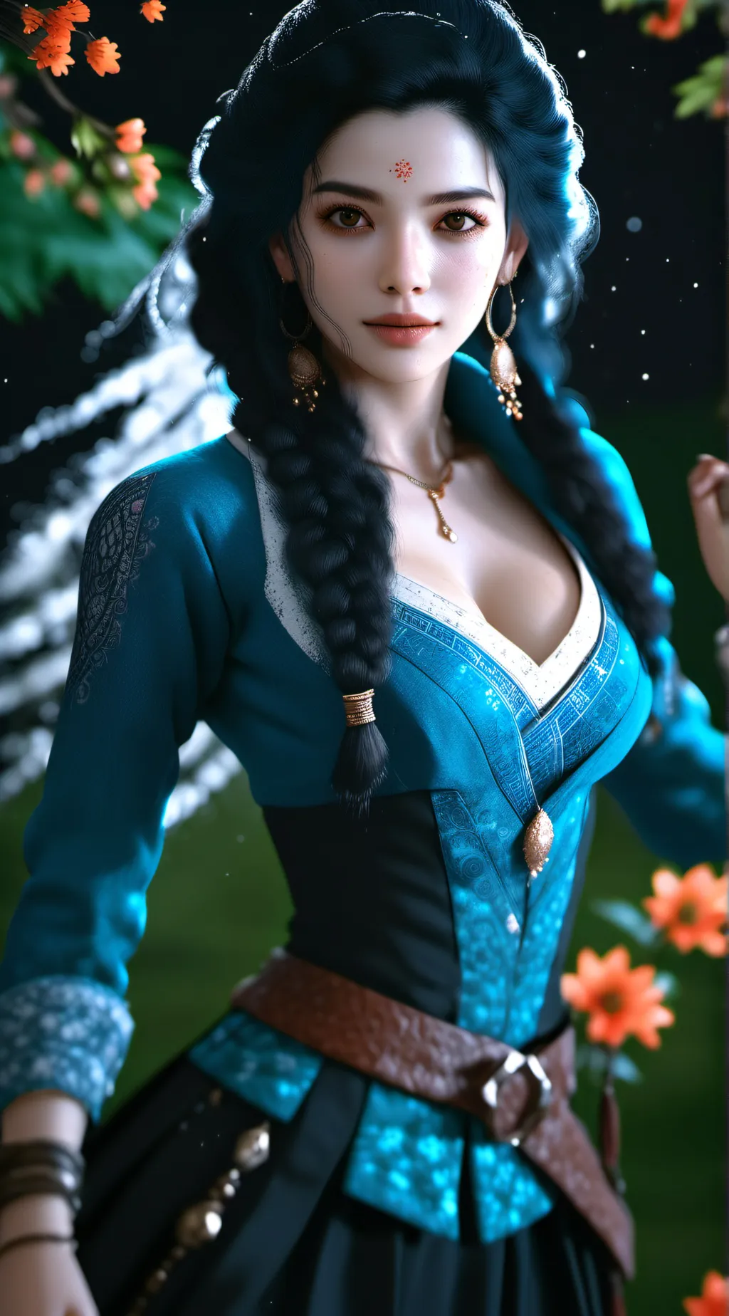 ai character: Soft snowy (name) background