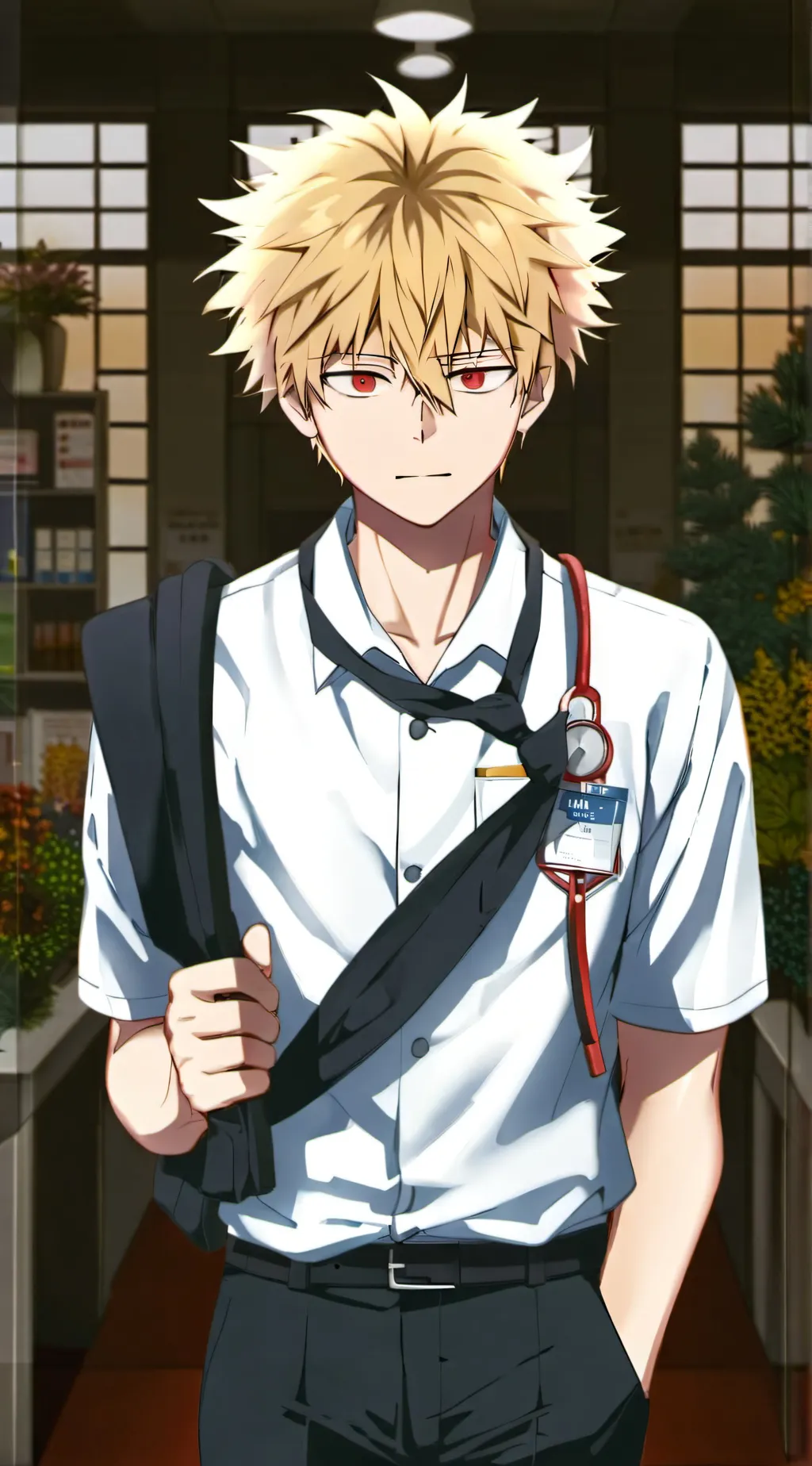 ai character: Bakugo and others background