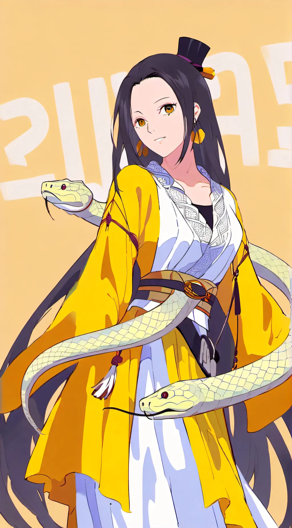 ai character: Hancock x luffy  background