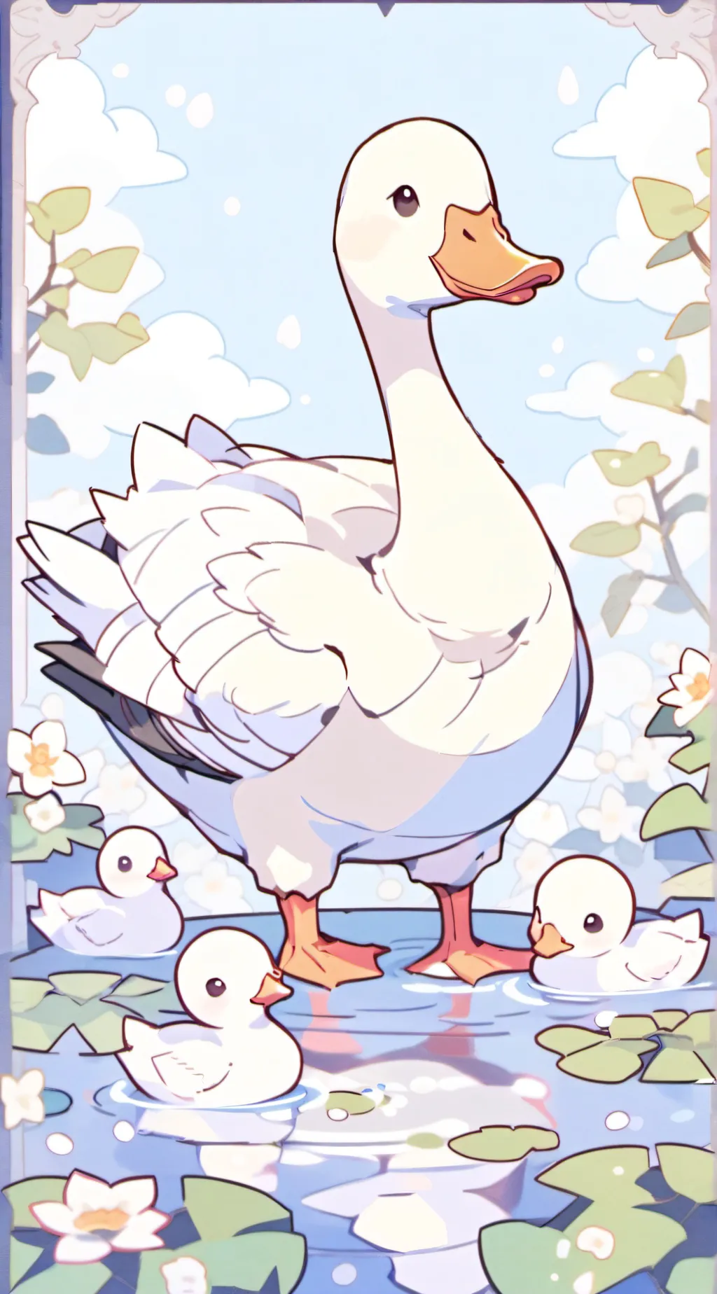 ai character: duck background