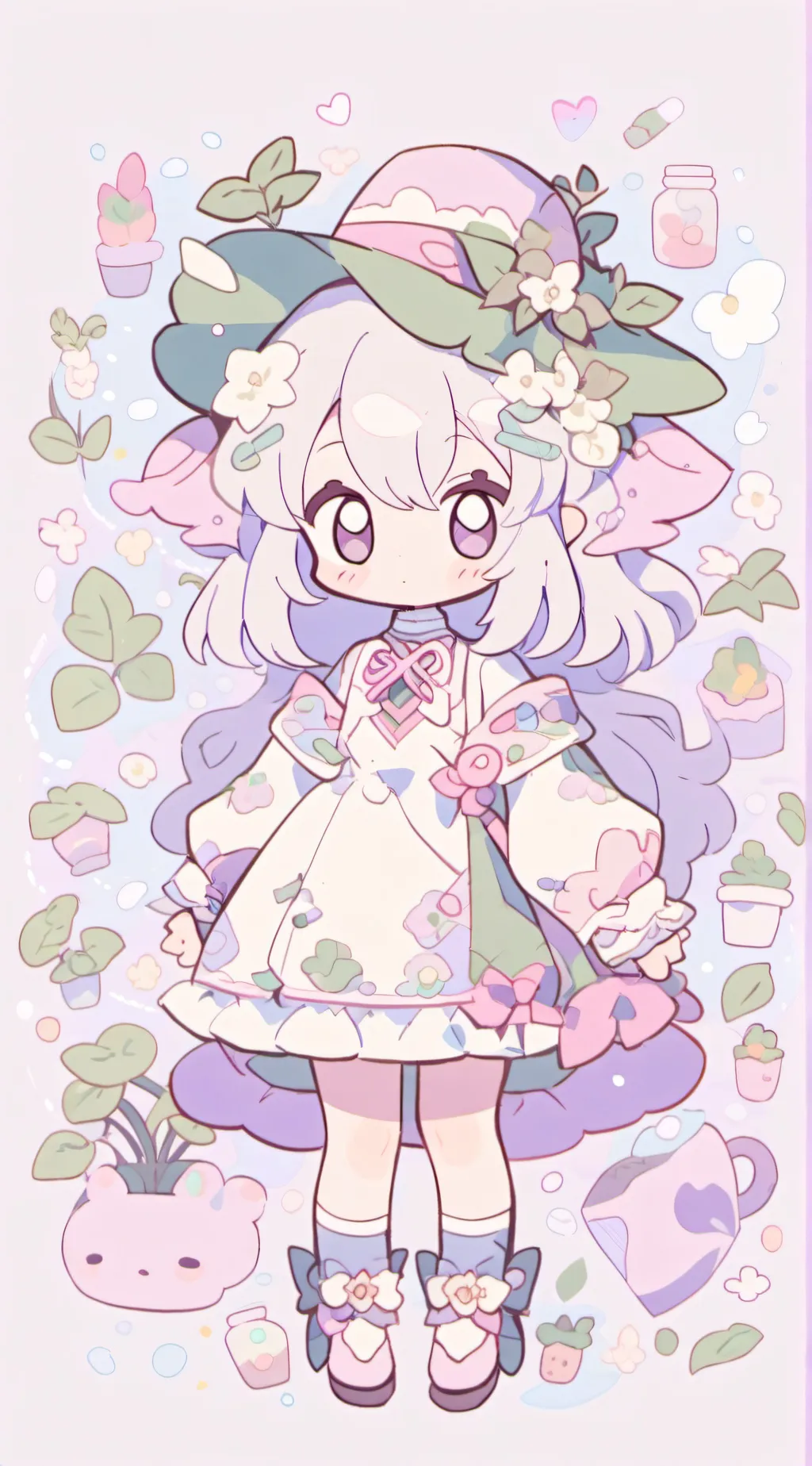 ai character: Plant Girl background