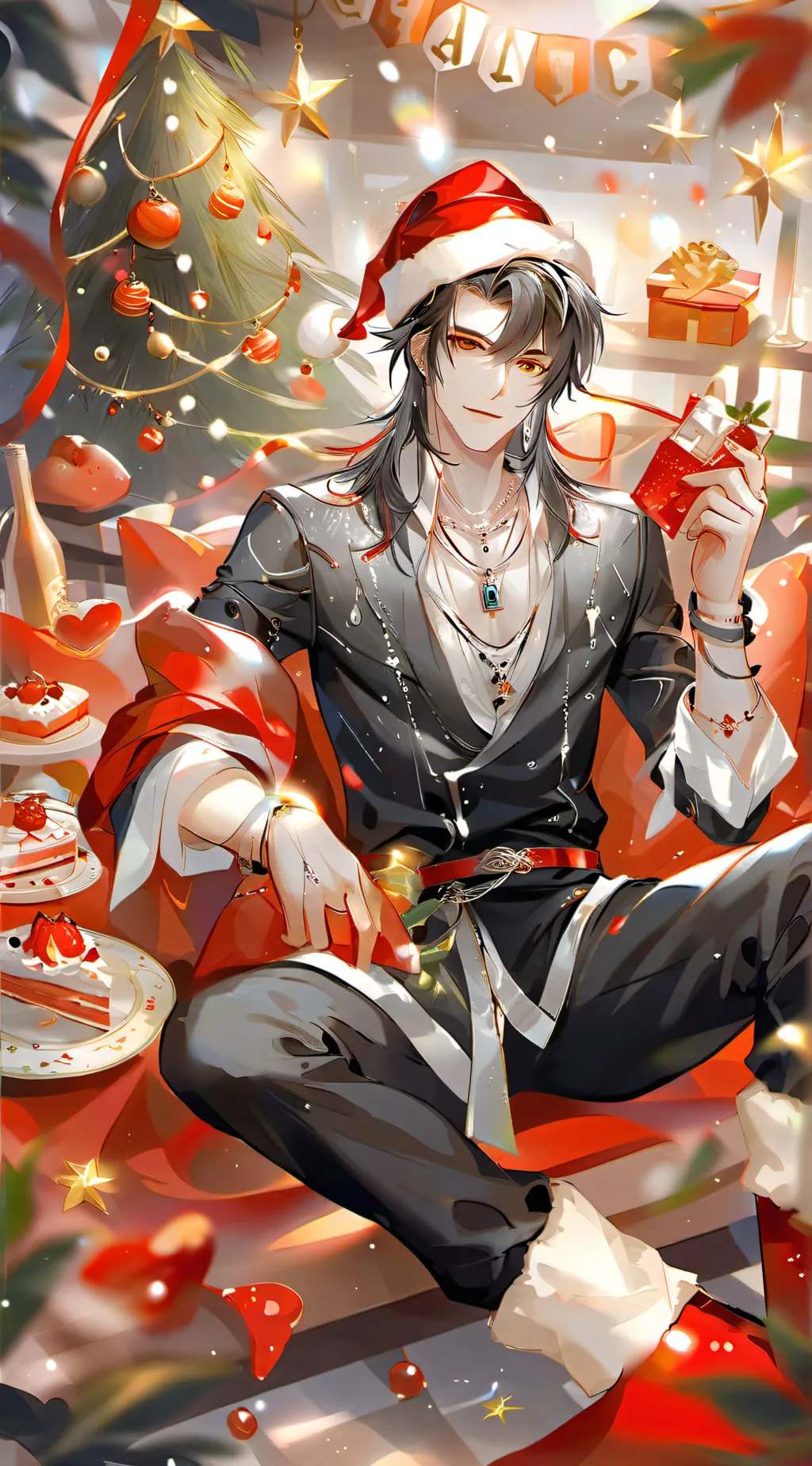 ai character: grinch but hot. background