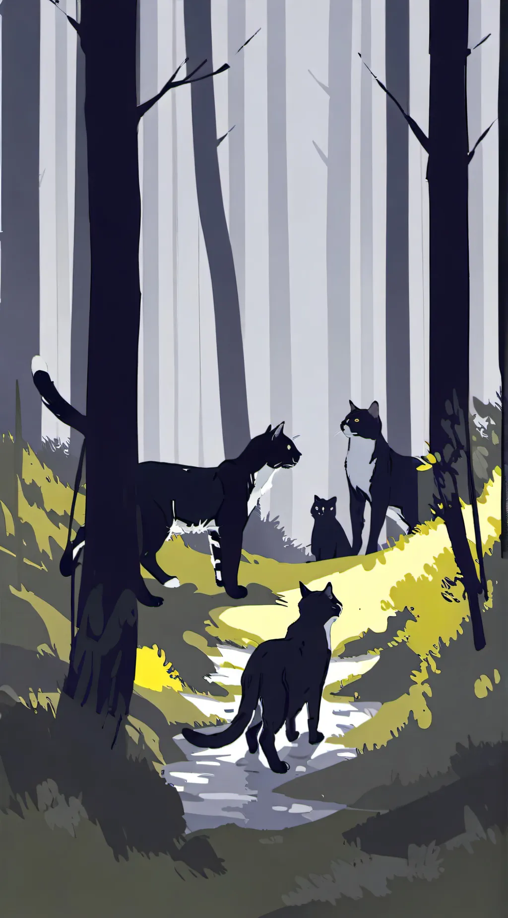 ai character: WARRIOR CATSS <3 background