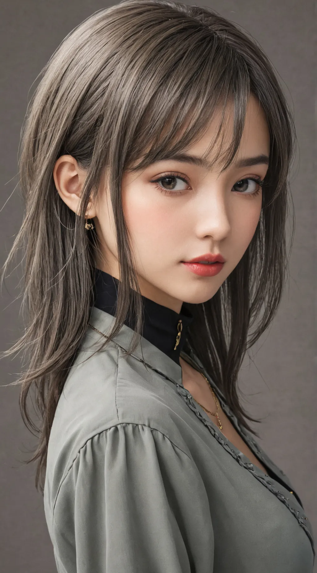 ai character: Evelyn Grey background