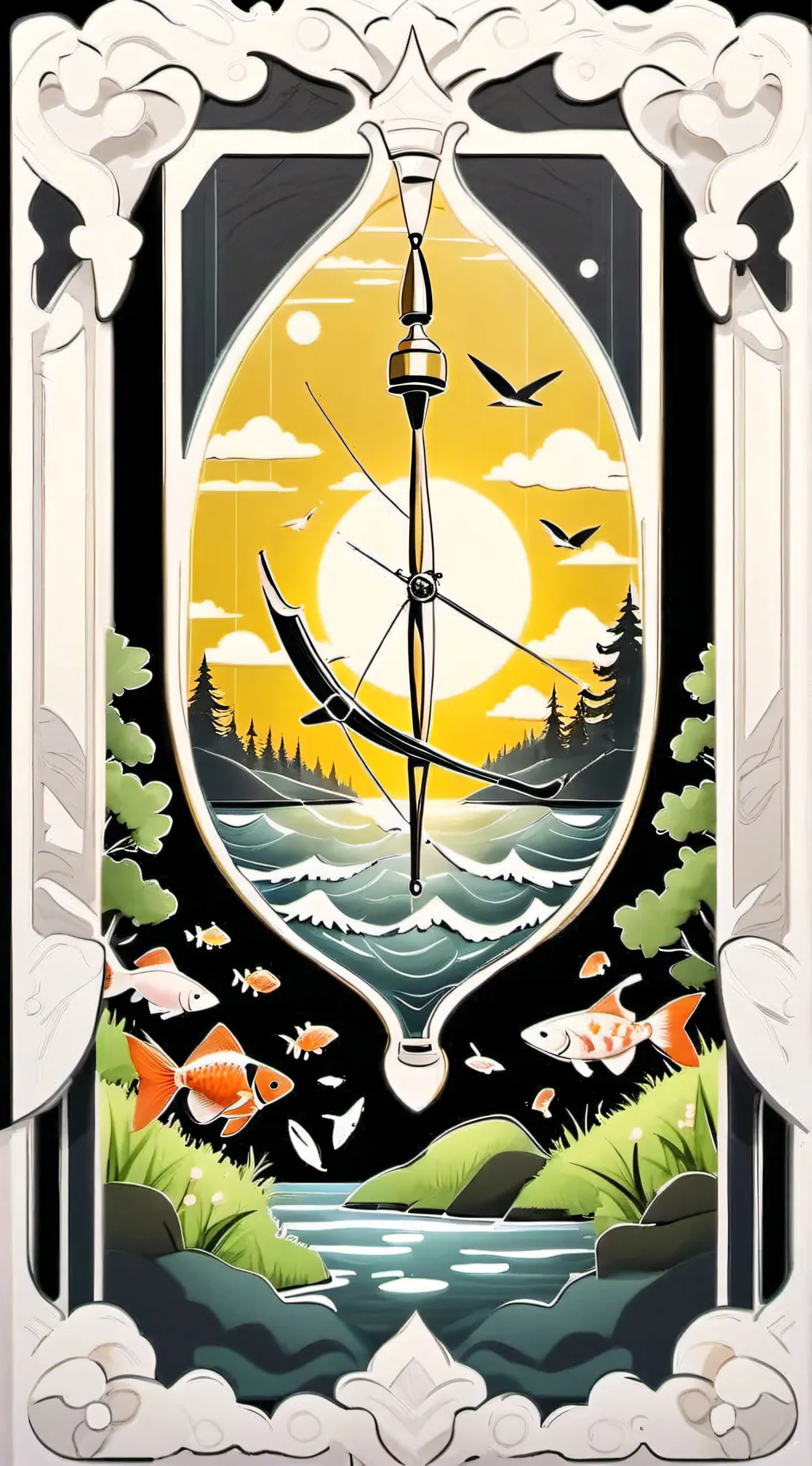 ai character: houglass background