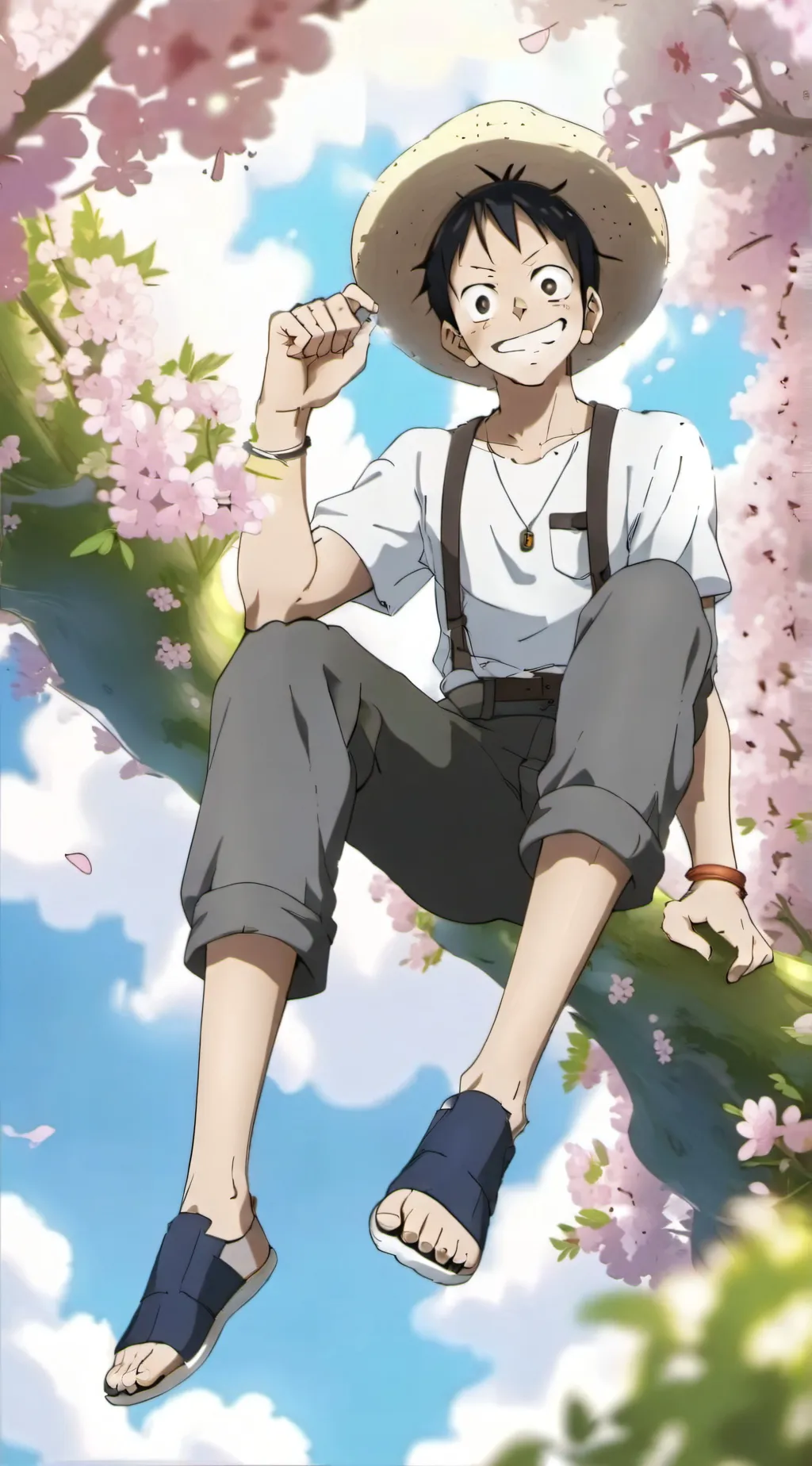 ai character: Monkey D Luffy background