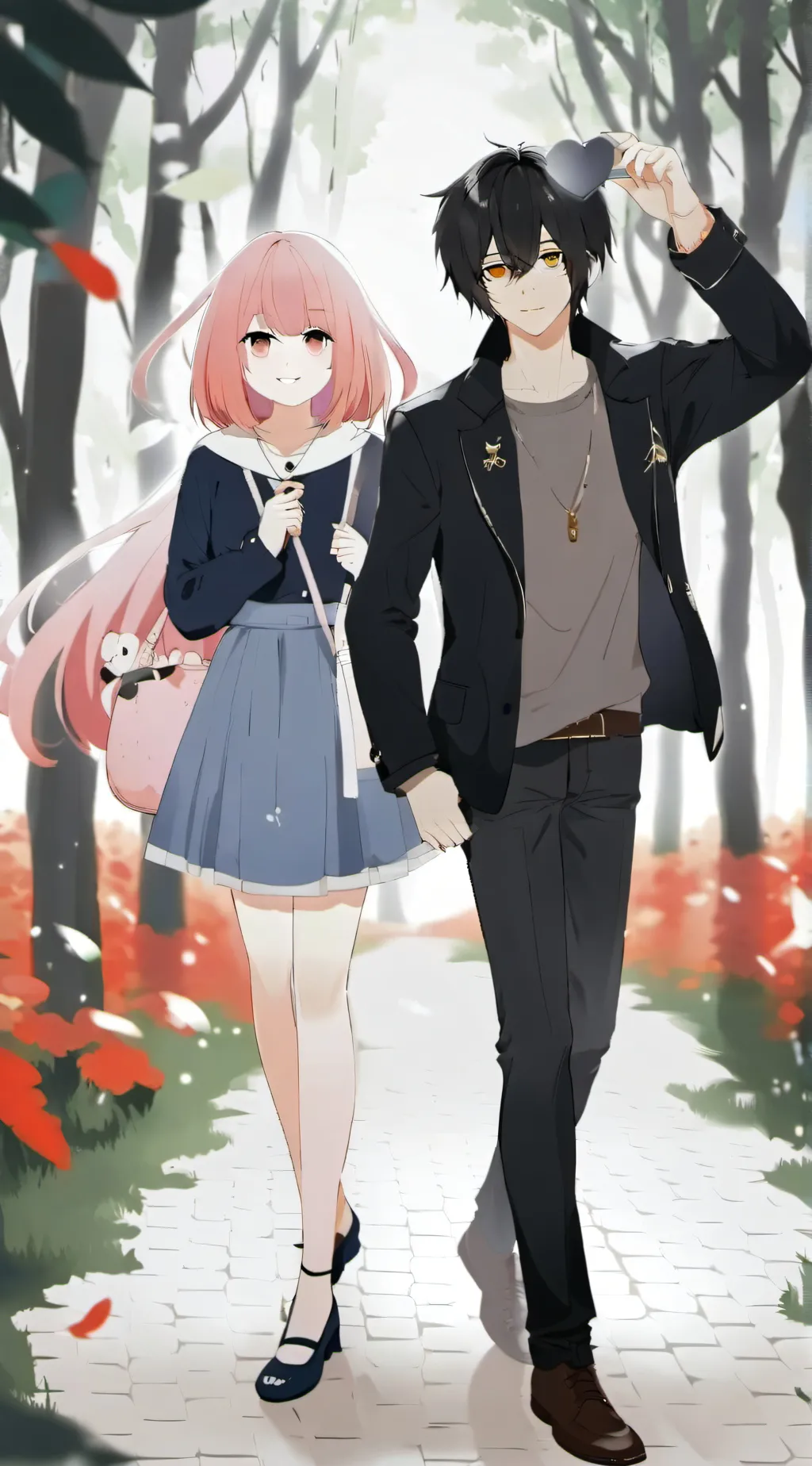ai character: Liam y Elena background