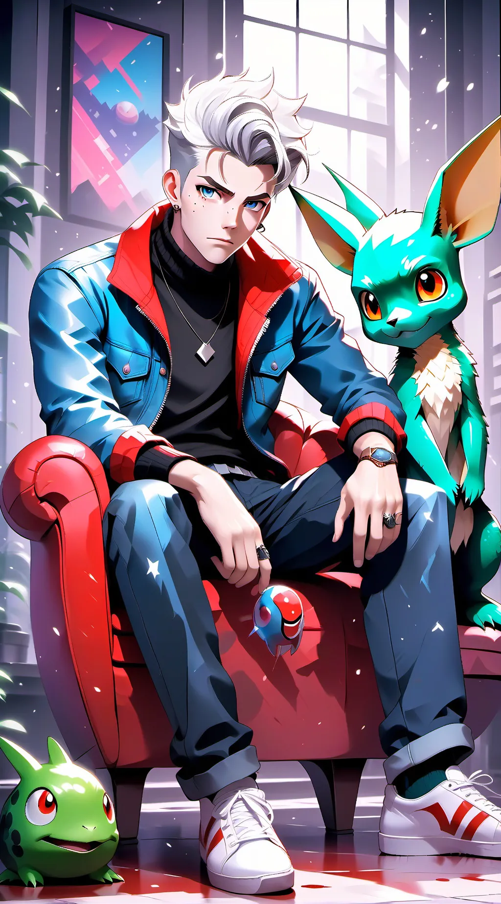 ai character: hottogo background