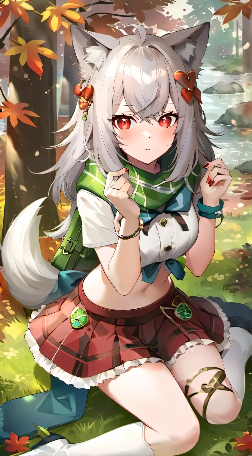 ai character: Marie the wolf background