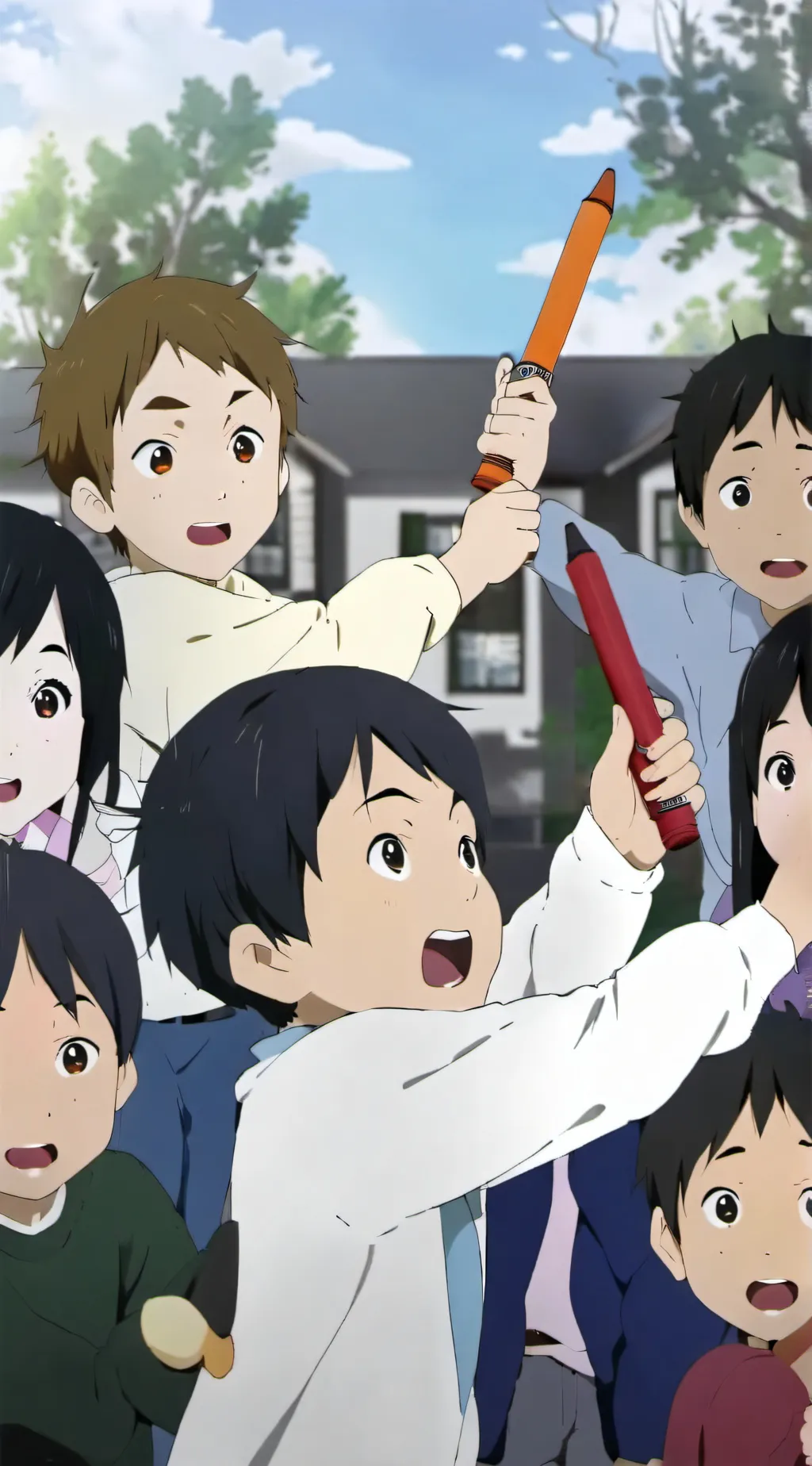 ai character: Kindergarten fight background