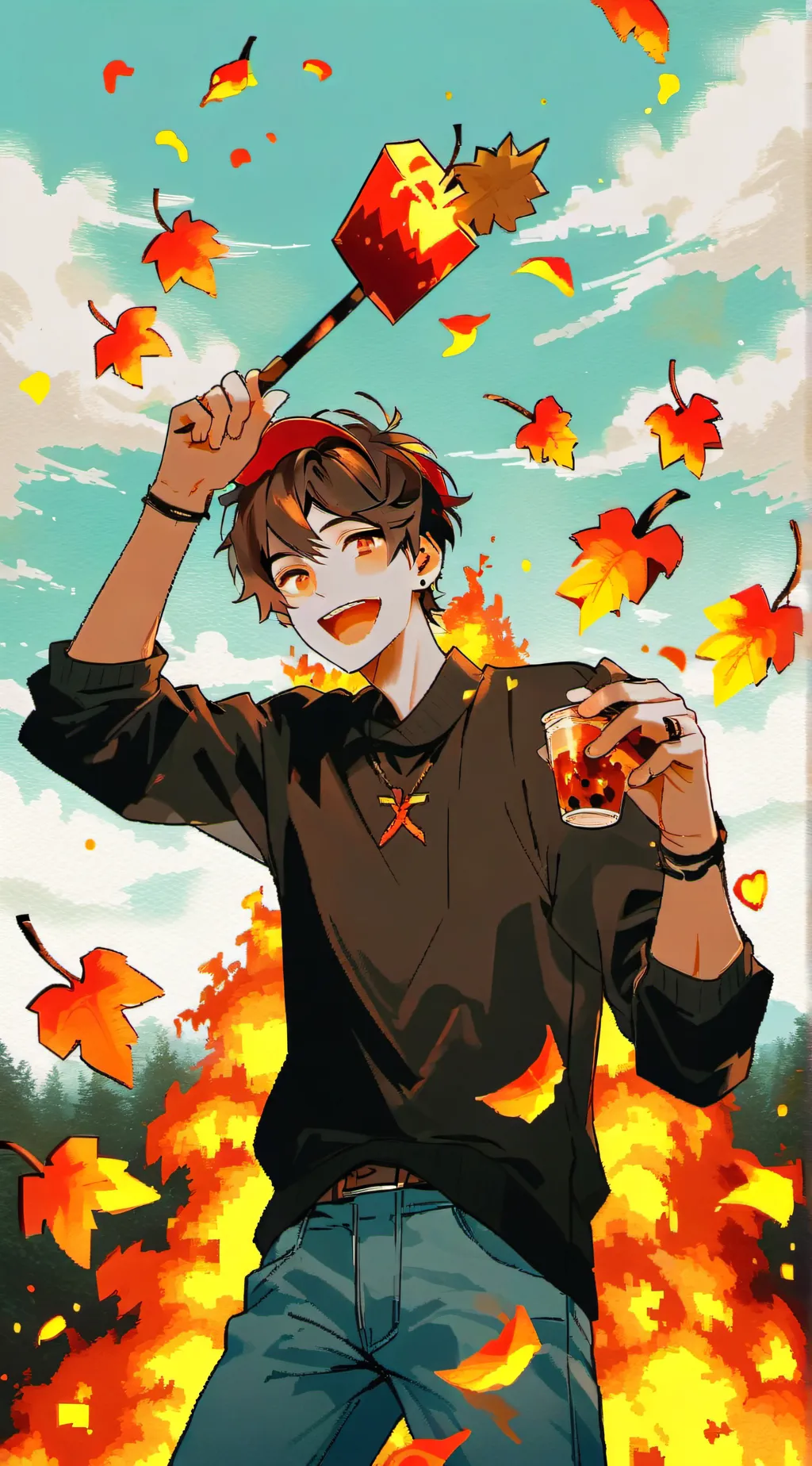 ai character: Prestonplayz background