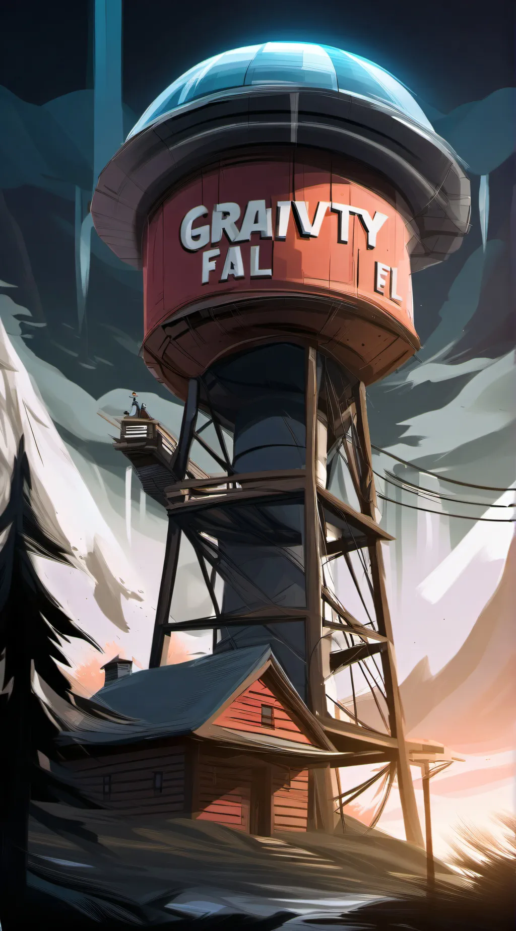 ai character: gravity falls background