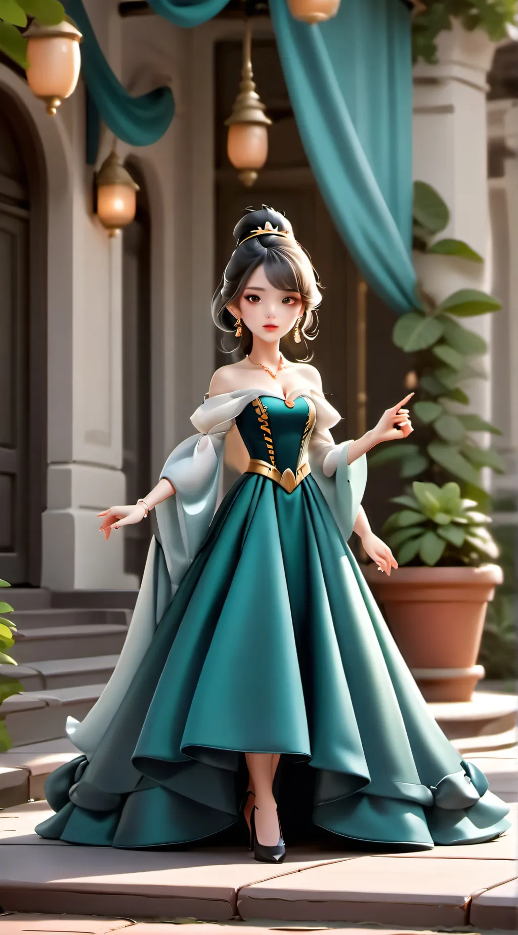 ai character: queencess background