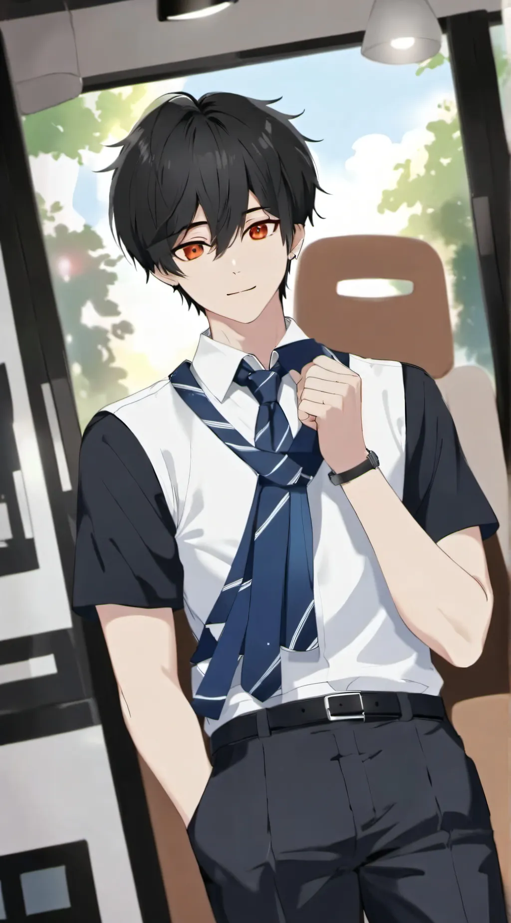 ai character: Aaron ￼ background