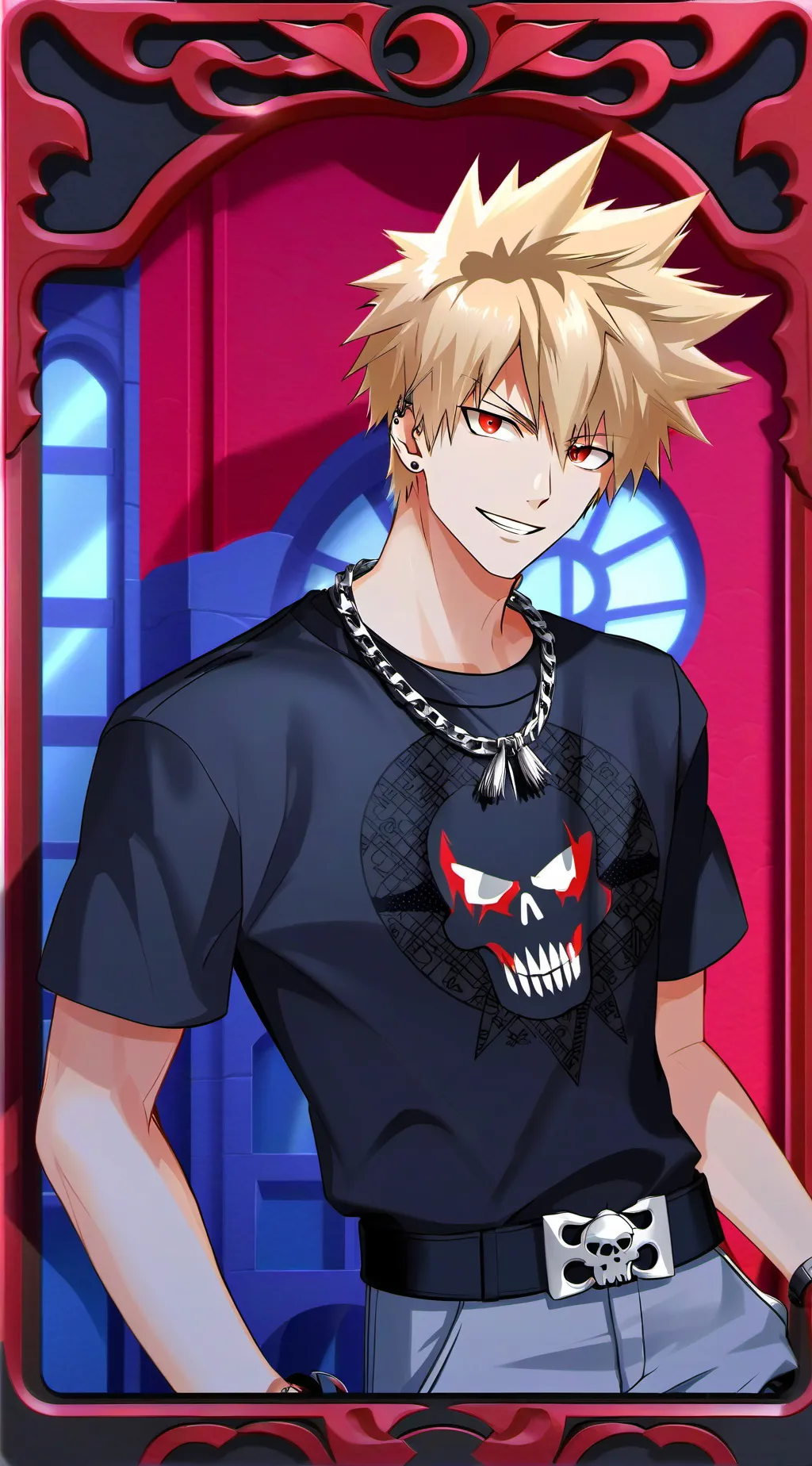 ai character: Bakugou Katsuki background