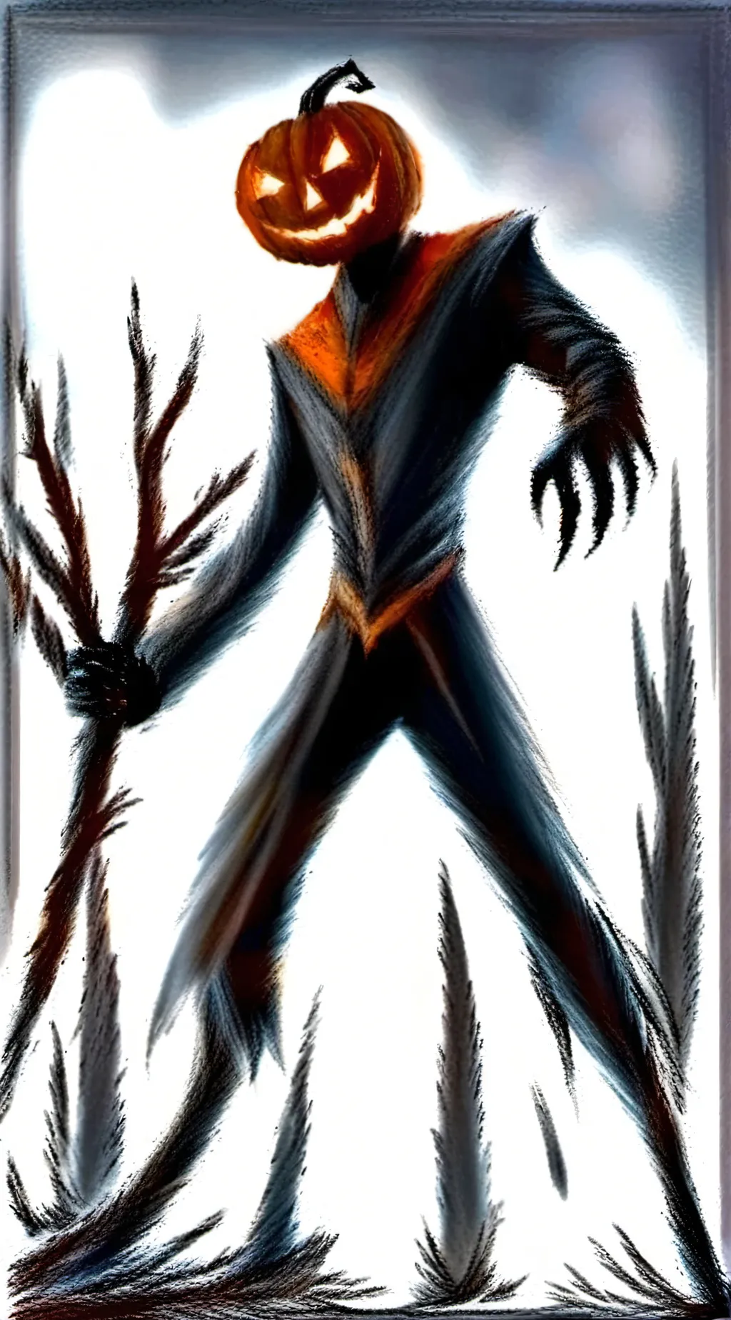 ai character: Jack-o-lantern background