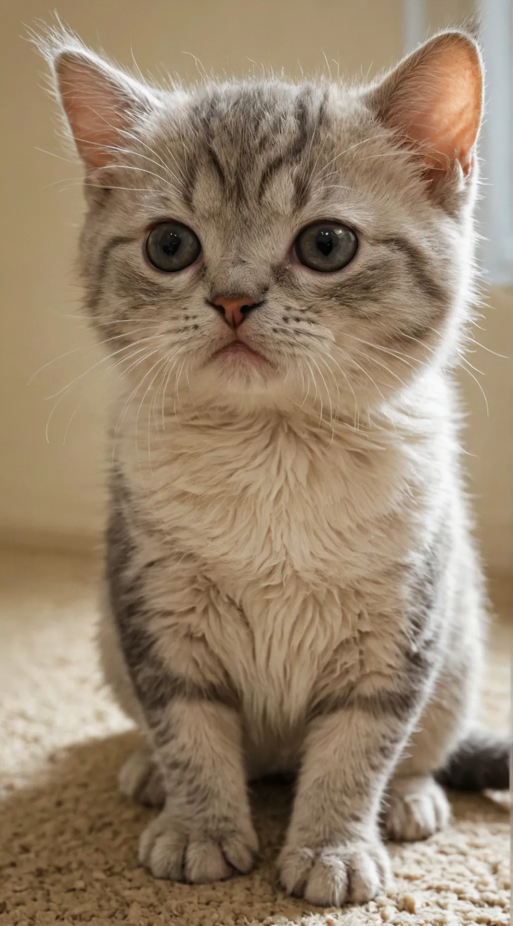 ai character: ugly fat kitten background