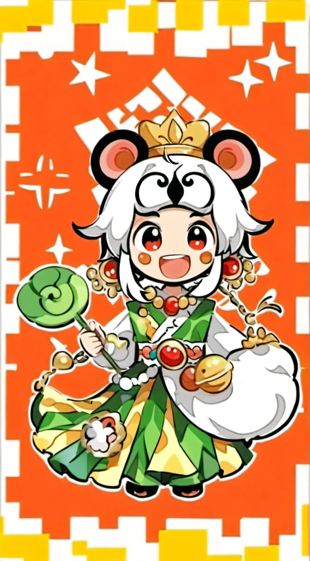 ai character: [>chikin nuggit<] background