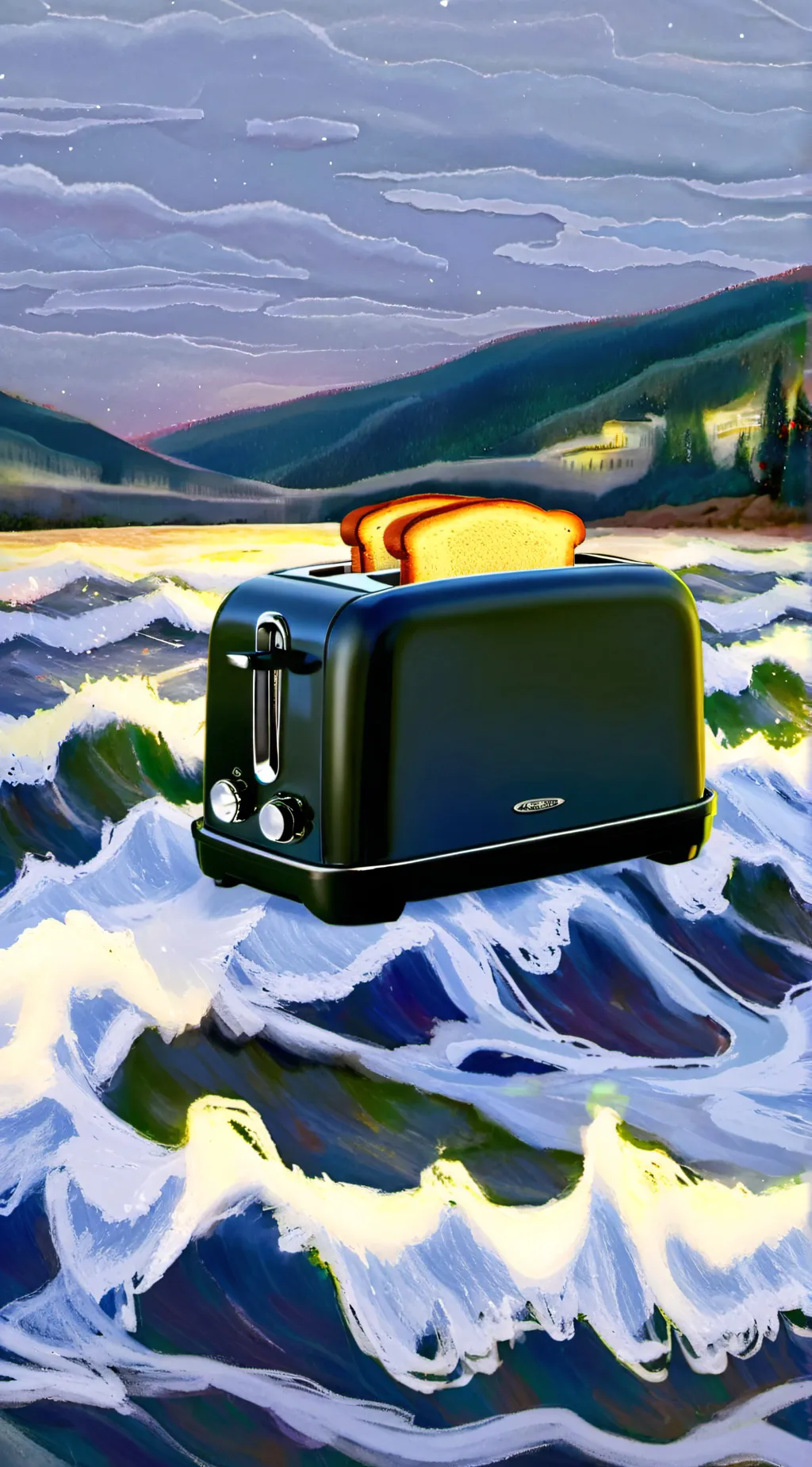 ai character: toaster meme background